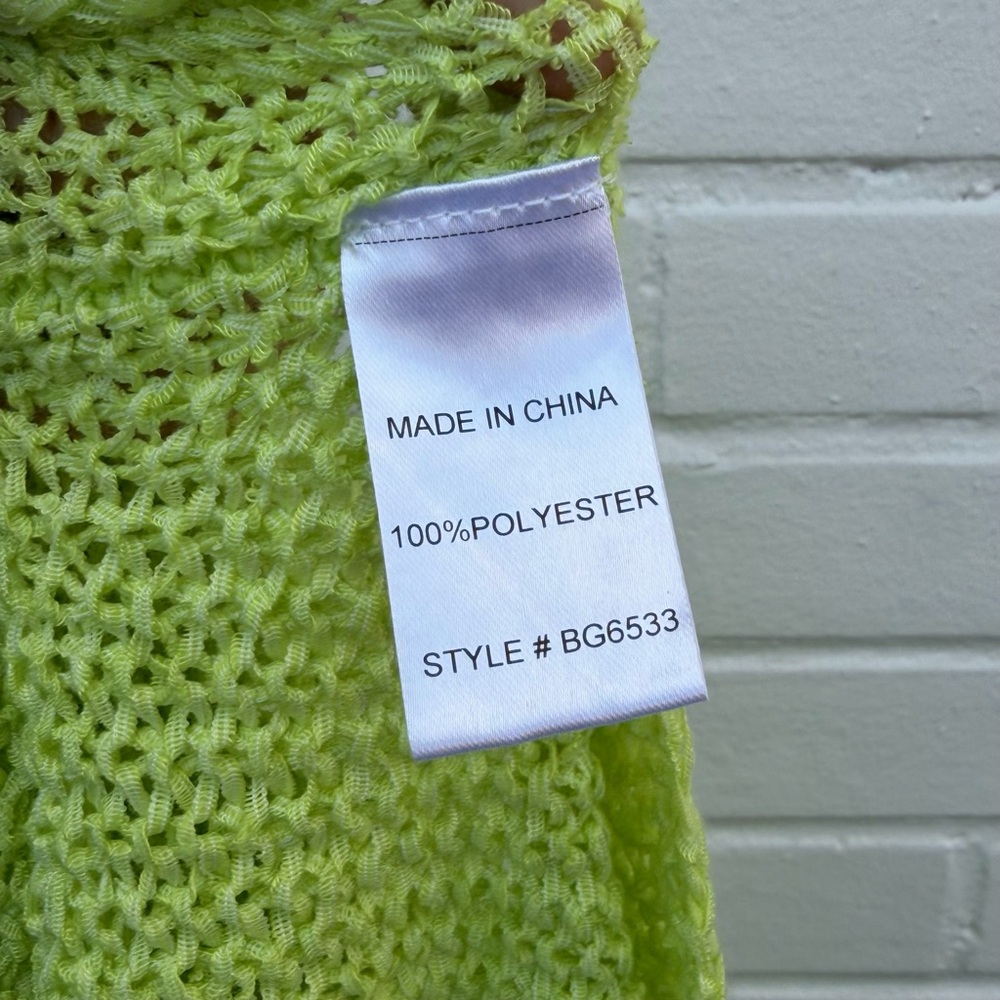 Shop the Mint Don't Waste A Moment Neon Lime Oversized Sweater, OS LIKE NEW! - Picture 9 of 9